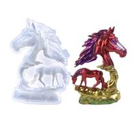 Generico Moules Époxy Silicone - Réutilisables Création Artisanale, Formes Chevaux, Accessoires Loisirs Créatifs | Parfait Décor Maison Bureau Cadeau Fête Anniversaire Nouvel An Artisanat