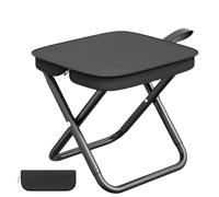 Generico Mountaineering and Hiking Portable Stool, Folding Camp Stool Pocket Chair, Ultra-Light FoldingStool - Supports Up to 265 lbs, for Camp, Beach, Fishing, Hiking (Black)