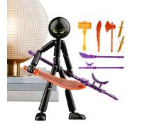 Generico Movable Action Figures - Flexible Jointed Model | Poseable Art Fully Articulated Realistic Structure Smooth Motion Design for Drawing Reference, Display, Bedroom, Office or Home Decor