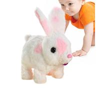 Generico Moving Bunny Stuffed Animal | 6Inch Interactive Dotted Plush Rabbit With Bell - Toys With Sounds And Movements, Easter Stuffed Bunny For And Kids