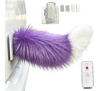 Generico Moving Tail | Wagging Remote Control Rechargeable Realistic Cute Decor | Cosplay Friendly Fuzzy Moving Tail | for Travel Rear Trucks Motorcycle Home Vehicles Holiday Party SUV Trip Commuting