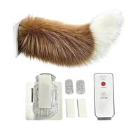 Generico Moving Tail | Wagging Remote Control Rechargeable Realistic Cute Decor | Cosplay Friendly Fuzzy Moving Tail | for Travel Rear Trucks Motorcycle Home Vehicles Holiday Party SUV Trip Commuting