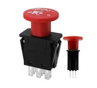 Generico Mower Button, Mushroom Shaped Stop Switches, 3.35 Inches Stable Precision Cutter Deck Accessory for Professional, Beginner, or Home Use, Improves Mowing Safety And Efficiency