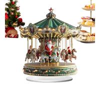 Generico Mr Christmas, Go Round Merry Christmas Tabletop Ornaments, 2D Santa Table Centerpieces - for Festive Indoor Bedroom Office Bar Cafe Mantel Shelf Window Porch