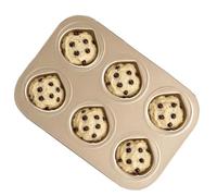 Generico Muffin Pan, Chestnut Shape Metal Non Stick Bakeware, Large Cupcake Baking Mold Tray For Chocolate Candy Jelly Pastries Ice Cubes Party Wedding Holiday Home Kitchen Dessert Making Tool Use
