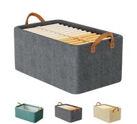 Generico Multi-Functional Folding Wardrobe, Drawer Type Wardrobes Storage Box, Ultra Space Wardrobe Clothes Organizer with Handle, for Clothing, Various Bedding (Gray)