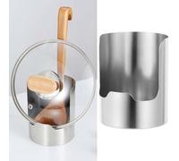 Generico Multi-functional Kitchen Utensil Holder, Space-Saving Open-Access Cooking Tool Organizer, Stainless Steel Countertop Organizer for Spatulas, Spoons, Pot Lids, Whisks (1Pc)