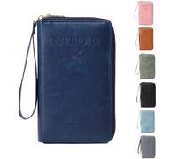 Generico Multi-functional Rfid Passport Wallet - Travel Essential Rfidpassport Holder Wallets for Women Men (Blue)