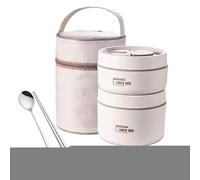 Generico Multi Layer Lunchbox - Home Stackable Stainless Steel Compartment Snack Box, Portable Food Container with Lunch Bag, Stackable Leakproof Stainless Steel Food Container, Snack Compartment