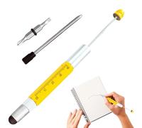 Generico Multi Tool Pen - Metal Screwdriver Ruler Ballpoint Creative Beaded | Built-in Spirit Level & For DIY Office | Multi Purpose Pocket Gadget For Engineers Architects, Professional Durable D