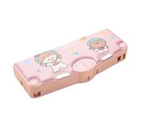 Generico Multifunction Pencil Case, Stationery Organizer Box with Sharpener and Schedule Slot, ABS Cute School Supplies Holder and Birthday Gift for Kids, 3.9x9.6x1.4 Inches