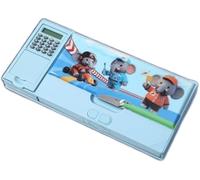 Generico Multifunction Pop Up Pencil Case, Cute Cartoon Pencil Case, Multifunction Student with 2 Compartments, Stationery Organizer with Calculators and Sharpener, Purple Alpaca, Modern