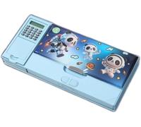 Generico Multifunction Pop Up Pencil Case, Cute Cartoon Pencil Case, Multifunction Student with 2 Compartments, Stationery Organizer with Calculators and Sharpener, Purple Alpaca, Modern