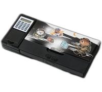 Generico Multifunction Pop Up Pencil Case, Cute Cartoon Pencil Case, Multifunction Student with 2 Compartments, Stationery Organizer with Calculators and Sharpener, Purple Alpaca, Modern