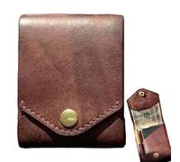 Generico Multifunctional Compact Wallet, Handmade Leather Card Holder, Large-Capacity Card Holder Wallet with Pen Slot, Built-In Pen Slot, for Daily Commuting, Business, Travel (1pcs)