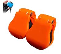 Generico Multifunctional Rod Holder, Wall Mounted Fishing Pole Straps, Tackle Ties Cable Holders Fit, Portable Beach Surf Fishing Rod Clips Fixed Ball (Orange,2Pcs)