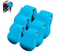 Generico Multifunctional Rod Holder, Wall Mounted Fishing Pole Straps, Tackle Ties Cable Holders Fit, Portable Beach Surf Fishing Rod Clips Fixed Ball (Blue,6Pcs)