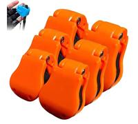Generico Multifunctional Rod Holder, Wall Mounted Fishing Pole Straps, Tackle Ties Cable Holders Fit, Portable Beach Surf Fishing Rod Clips Fixed Ball (Orange,6Pcs)