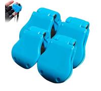 Generico Multifunctional Rod Holder, Wall Mounted Fishing Pole Straps, Tackle Ties Cable Holders Fit, Portable Beach Surf Fishing Rod Clips Fixed Ball (Blue,4Pcs)