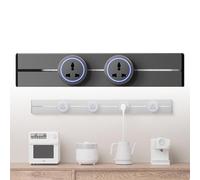 Generico Multipresa, Multipresa A Parete da 8000W, Binario con Prese di Corrente con 2-5 Prese Universali, Prolunga Multipresa, Adatta per Cucina, Soggiorno, Studio, Ufficio(Gray,40cm)