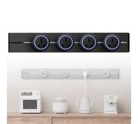 Generico Multipresa, Multipresa A Parete da 8000W, Binario con Prese di Corrente con 2-5 Prese Universali, Prolunga Multipresa, Adatta per Cucina, Soggiorno, Studio, Ufficio(Nero,60cm)