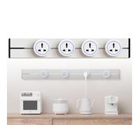 Generico Multipresa, Multipresa A Parete da 8000W, Binario con Prese di Corrente con 2-5 Prese Universali, Prolunga Multipresa, Adatta per Cucina, Soggiorno, Studio, Ufficio(White,60cm)