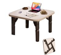 Generico Multiuso Tavolino da Letto, Tavolo Laptop Pieghevole,Tavolino basso in stile giapponese, per Tablet, Scrivania per Letto, Divano, Pavimento (Bianco, 60x60x35cm)