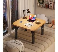 Generico Multiuso Tavolino da Letto, Tavolo Laptop Pieghevole,Tavolino basso in stile giapponese, per Tablet, Scrivania per Letto, Divano, Pavimento (Caffè, 50x50x35cm)