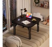 Generico Multiuso Tavolino da Letto, Tavolo Laptop Pieghevole,Tavolino basso in stile giapponese, per Tablet, Scrivania per Letto, Divano, Pavimento (Nero, 60x60x35cm)