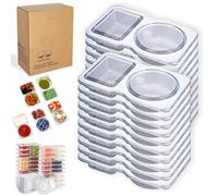 Generico Munch Mate Snack Containers, Reusable Snack Packs 2 Compartments, Munch Mate Containers for Travel/Camping, Dipping Sauce (50PCS)