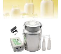 Generico Mungitrice Elettrica, Pompa per Vuoto A Impulsi Automatica, 40-46 Cicli/Minuto, Secchio per Il Latte in Acciaio Inossidabile 304 (Sheep/Goat Plug-in Type,10L)