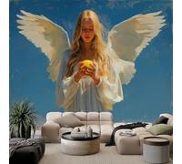 Generico Murales Fotomurale Realistico Elegante Animali Angeli, 250 x 175 cm (L x A) Carta da Parati Panoramica per Soggiorno Camera da Letto Cameretta e Decorazione da Parete - Blu