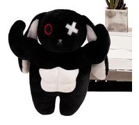 Generico Muscle Bunny Plush, Scary Rabbit Doll, Soft Huggable Throw Pillow, Gray 1 Piece, Unique Standing Design for Bedside, Sofa, Car, Kids Room, Christmas Reward, Sleep Companion