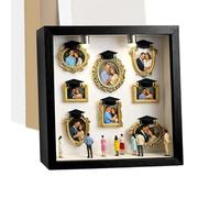 Generico Museum Photo Frame - Tiny Museum Frames, Miniature Silhouette Crafts Case | Gold DIY Tiny Picture Frame Set For Christmas Graduation Wedding Couple Family Girlfriend