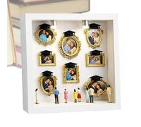 Generico Museum Photo Frame - Tiny Museum Frames, Miniature Silhouette Crafts Case | Gold DIY Tiny Picture Frame Set For Christmas Graduation Wedding Couple Family Girlfriend