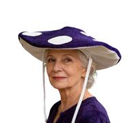 Generico Mushroom Hat For Adults - Oversized Plush Mushroom Costume Hat | Wide Brim Cosplay Accessory | Funny Beret Cap With Spotted Design, Lightweight Comfortable For Teens Men Women