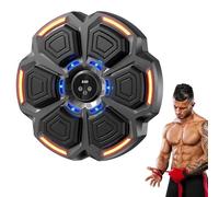 Generico Music Boxing Machine Adulti, Macchina da Boxe Musicale Intelligente a 9 velocità, LED Parete Tira Pugni con Musica, Bluetooth Boxe Allenamento per Casa(Nero)