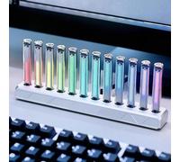 Generico Music Rhythm Recognition LightAudio Spectrum Analyzer Display, LED Music Rhythm Sync Light, Kinds of Dynamic/Color Adjustable, with 12 Nixie Tube, for Desktop, Studio, Gaming Room(White)