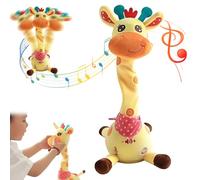 Generico Musical Giraffe Toy - Sings, Dances & Repeats What You Say, Dancing Giraffe Plush Toy, Shining LED Lights, Interactive Voice Imitation (1pcs)