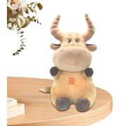 Generico Musical Stuffed Cow | 11.81x8.66x5.91 Inches Lighting Up Kids Plush Soother | Multi-Functional Animated Soothe Toy, Lullaby Nightlight Plush For Boys Girls For Thanksgiving, Birthday