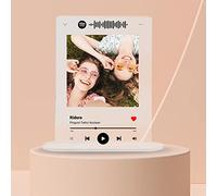 Generico MusicPlex originale con Codice Spotify -Targa musicale personalizzata con foto nomi e canzoni - stampa UV su Plexiglass acrilico trasparente - idea regalo per San Valentino e anniversario