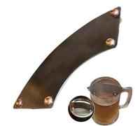 Generico Mustache Protector Mug, Metal Beard Shield Lid, 2.95 Inches Drinking Guard for Facial Hair, Coffee Cup Cover, Ideal for Beer, Wine, Coffee, Outdoor, Home, and Party Use