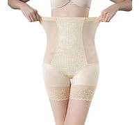 Generico Mutande Contenitive Donna Pancia Piatta Slip Pantaloni da Pancia a Corsetto Tinta Unita da Donna Vita Alta e Sollevamento 'Anca Postpartum Body Building Pantaloncini Corti (Beige, XL)