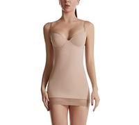 Generico Mutande Cotone Pancera Post Parto Body Color Carne Body Elasticizzato da Donna con Orlo in Tulle con Slip A Vita Intera Elasticizzato Reggiseno Guaina Modellante Donna Beige L