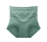 Generico Mutande da Donna,Pancia Piatta Sottili Intima Elasticizzato Mutandine Copertura Completa Biancheria Classica Donne a Vita Alta Lady Lace Slip Donna Sexy Aperti Bikini Briefs Underwear