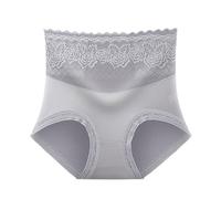 Generico Mutande da Donna,Pancia Piatta Sottili Intima Elasticizzato Mutandine Copertura Completa Biancheria Classica Donne a Vita Alta Lady Lace Slip Donna Sexy Aperti Bikini Briefs Underwear