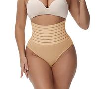 Generico Mutande Donna Corsetto Donna per Le Donne per Controllo della Pancia Corpo A Vita Alta più Sottili La Coscia Modellante Body Contenitivo Modellante Bianco Beige S
