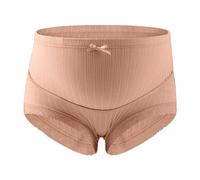 Generico Mutande Donna Cotone Mutande Senza Cuciture Mutandine di maternità sopra/sotto pancione da donna in cotone con rifiniture in pizzo gravidanza C Lovable Slip Donna Mutande Donna (Khaki, XL)
