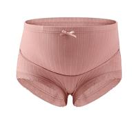 Generico Mutande Donna Cotone Mutande Senza Cuciture Mutandine di maternità sopra/sotto pancione da donna in cotone con rifiniture in pizzo gravidanza C Lovable Slip Donna Mutande Donna (Pink, M)