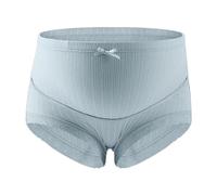 Generico Mutande Donna Cotone Mutande Senza Cuciture Mutandine di maternità sopra/sotto pancione da donna in cotone con rifiniture in pizzo gravidanza C Lovable Slip Donna Mutande Donna (Blue, M)